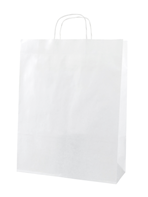 Large White Paper Bags with Twisted Handles