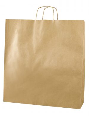 Brown Twist Handle Paper Carrier Bags - Size XX Large 45 x 17 x 49cms
