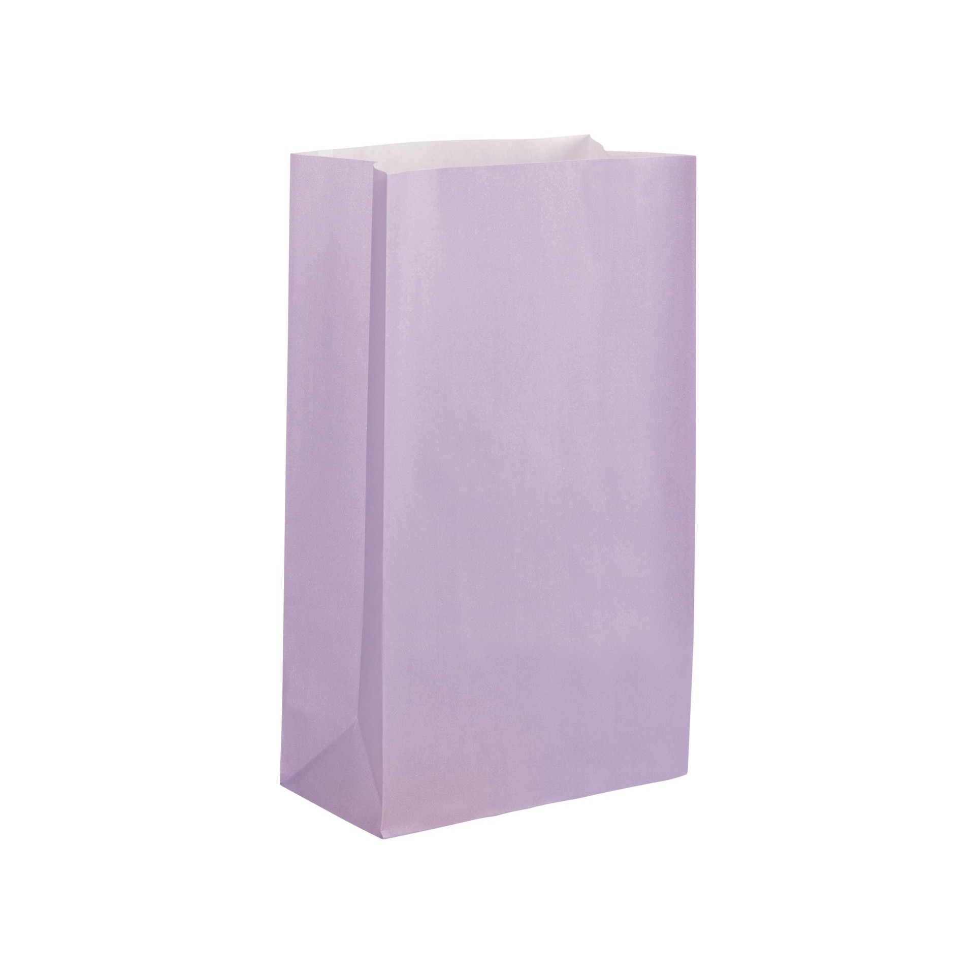 Size 20 x 18 x 8 Lilac Party Paper Carrier Bags with Twisted Paper Handles