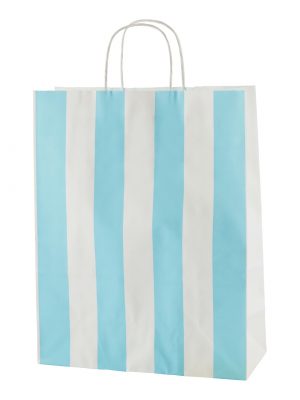 Blue Stripe Kraft bags