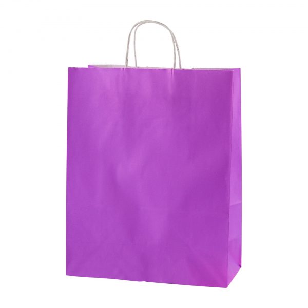 Medium Purple Paper Bags with Handles