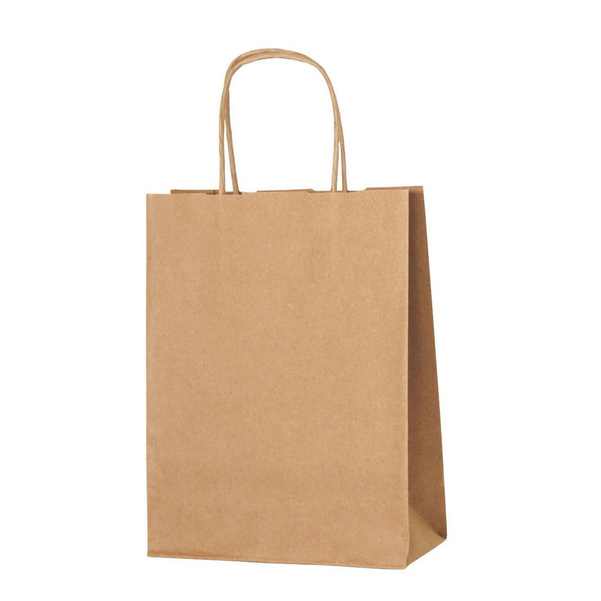Kraft Twisted Paper Handle Carrier Bags Gift Clothes Coloured Party 