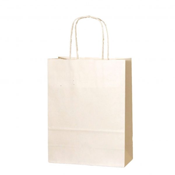 Cream/Ivory small paper gift bag with handle