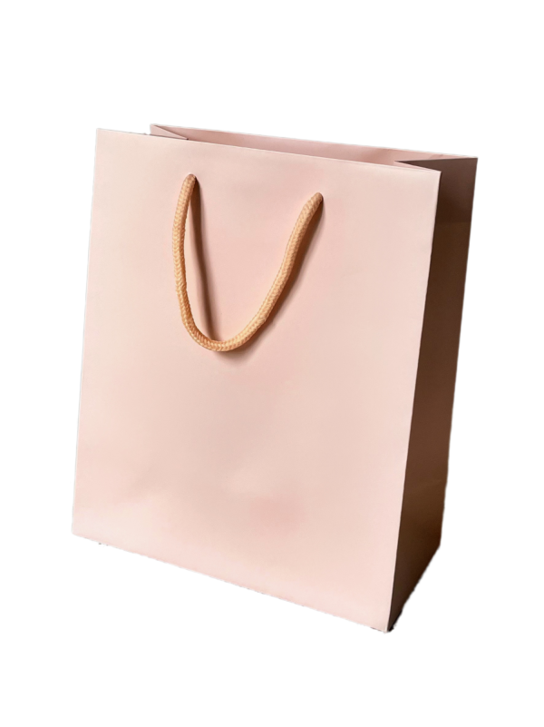 light pink matt gift bag