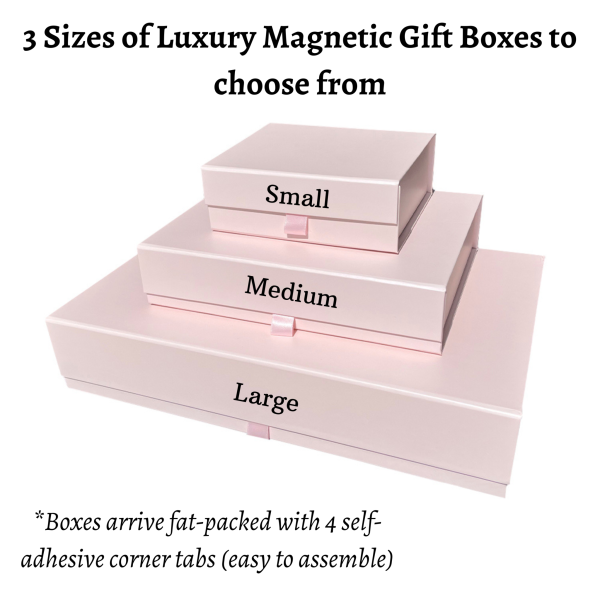 luxury large pink soft touch finish box